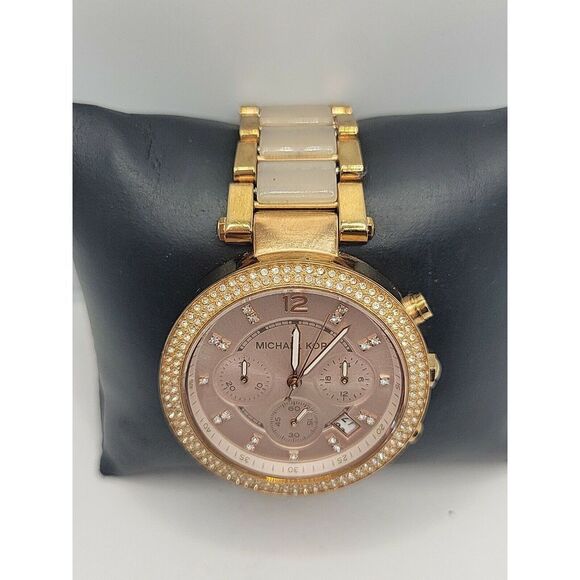 Michael Kors Parker MK5896 Women's Rose Gold Analog Dial Quartz Watch AM139 - Picture 4 of 10